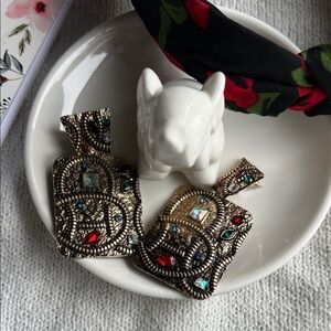 Boho Multicolor Gemstone Drop Earrings - Women Jewelry Earrings